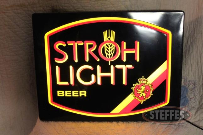 Stroh Beer Lighted Sign